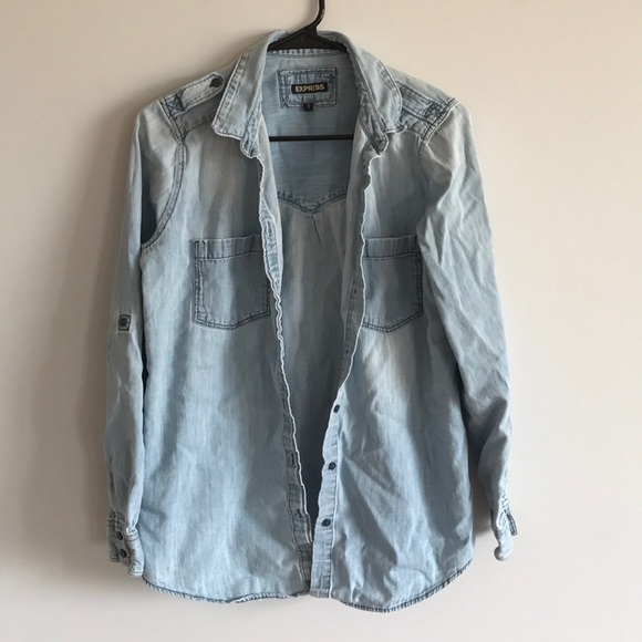 Express denim button up - Picture 2 of 8